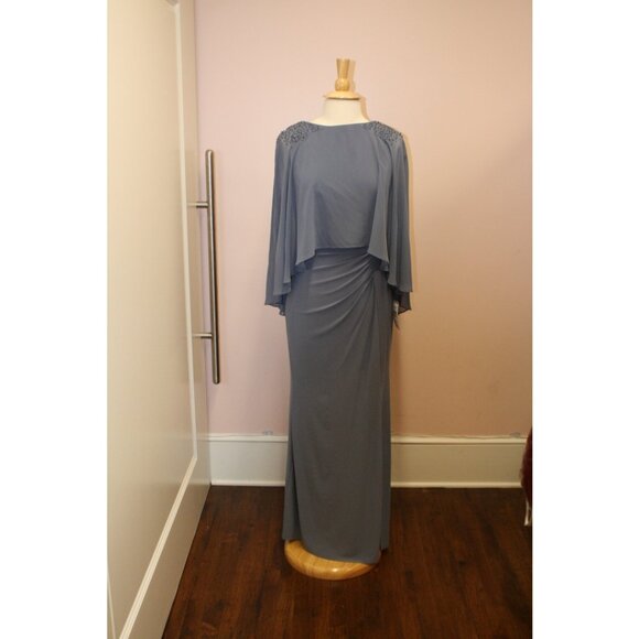 Alex Evenings Dresses & Skirts - NWT Alex Evenings Steel Blue Formal Dress With Sleeves.
